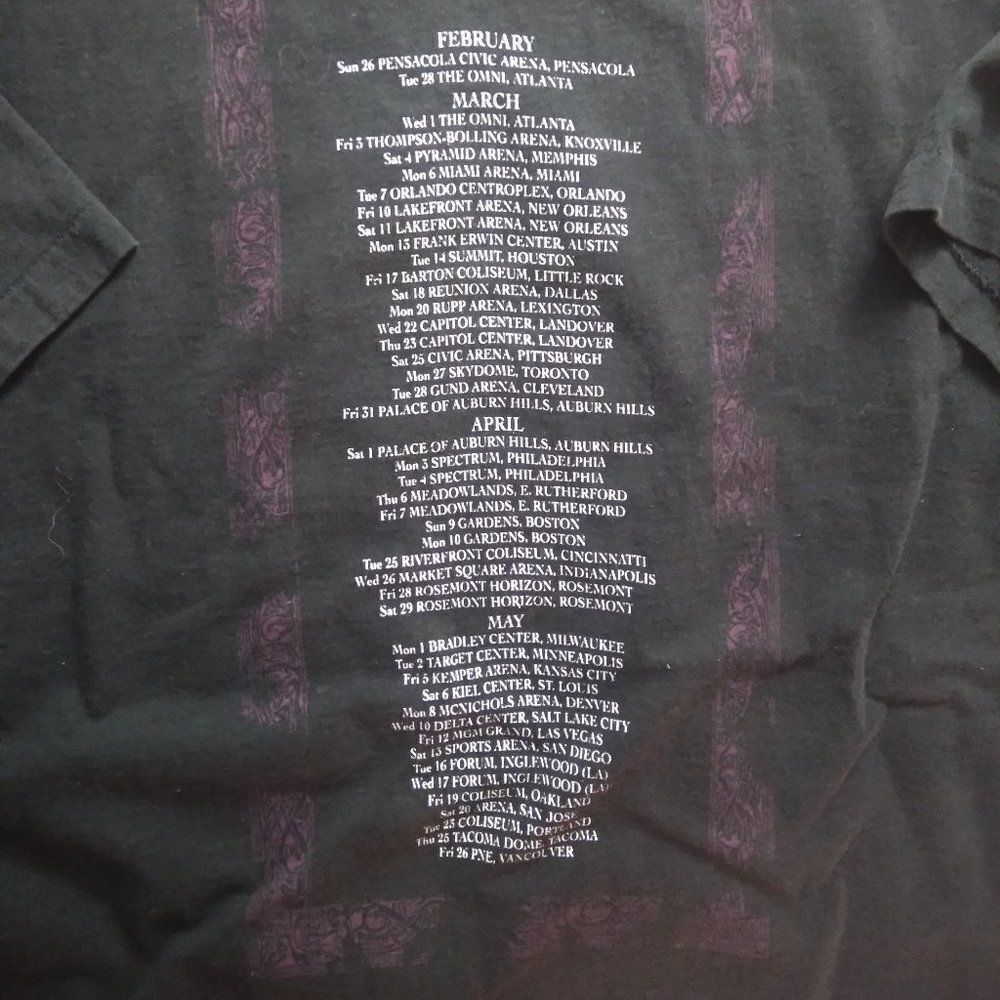 Vintage Jimmy Page Robert Plant No Quarter 1995 World Tour T-Shirt - Picture 9 of 10